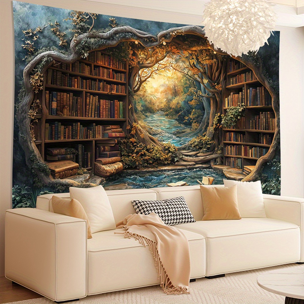 3D Magic Forest Bookshelf Tape - مراجعة Home Office With Bookshelves وسعره