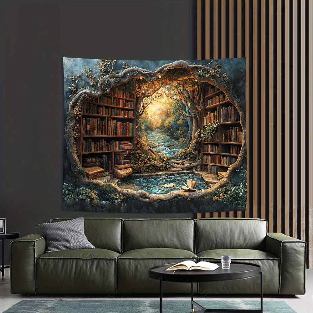3D Magic Forest Bookshelf Tape - مراجعة Home Office With Bookshelves وسعره