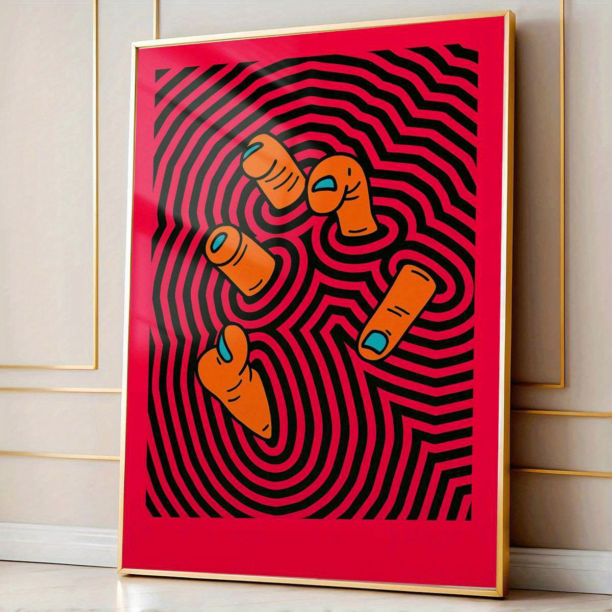 Modern Abstract Finger Art Pos - مراجعة Home Office Youtube وسعره