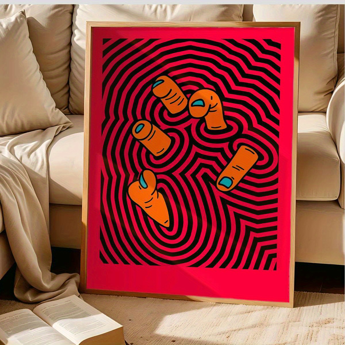 Modern Abstract Finger Art Pos - مراجعة Home Office Youtube وسعره