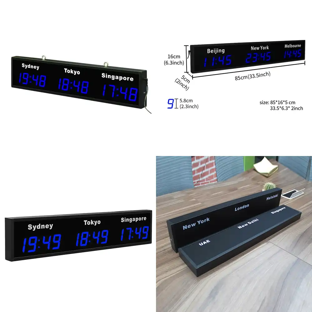 CP034 Digital World Wall Clock - مراجعة Home Office Updates وسعره