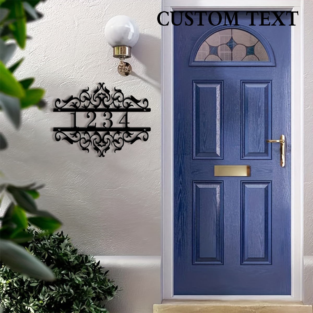 1Pc Custom heart Metal Door St - مراجعة Address Home Office وسعره