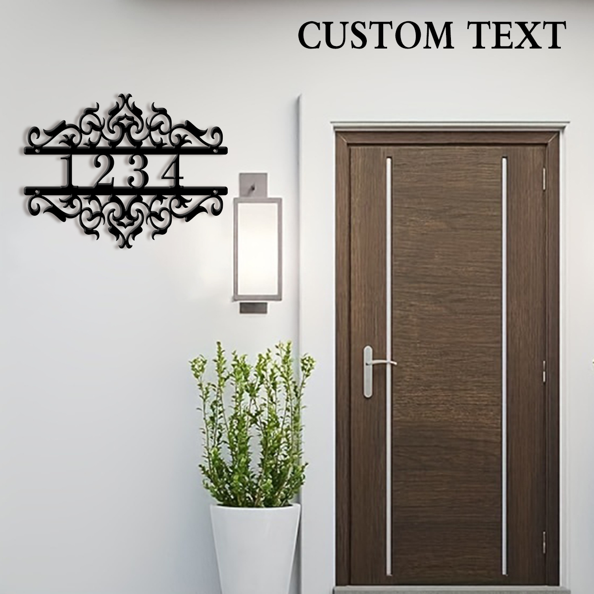 1Pc Custom heart Metal Door St - مراجعة Address Home Office وسعره