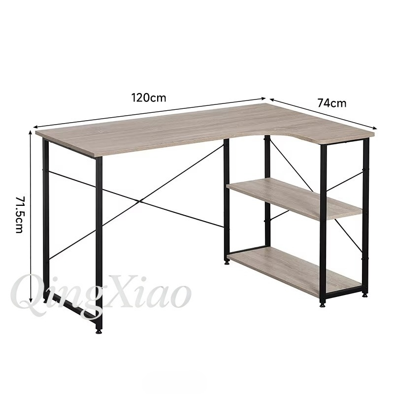 L Shaped Corner Desk With Book - مراجعة Home Office With Bookshelves وسعره