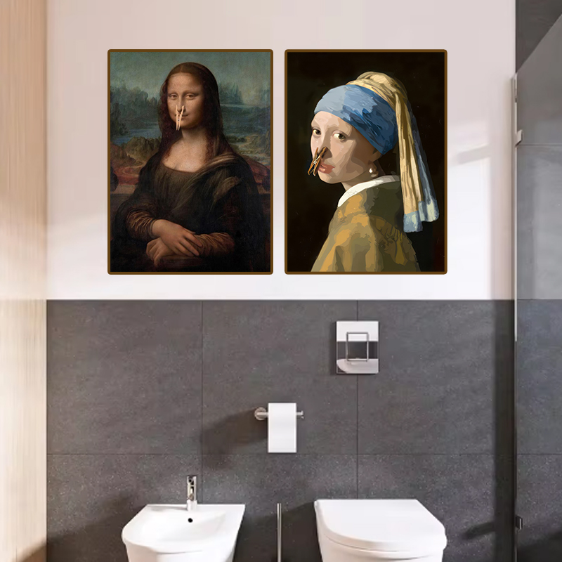 1pc Funny Abstract Bathroom To - مراجعة Home Office Youtube وسعره