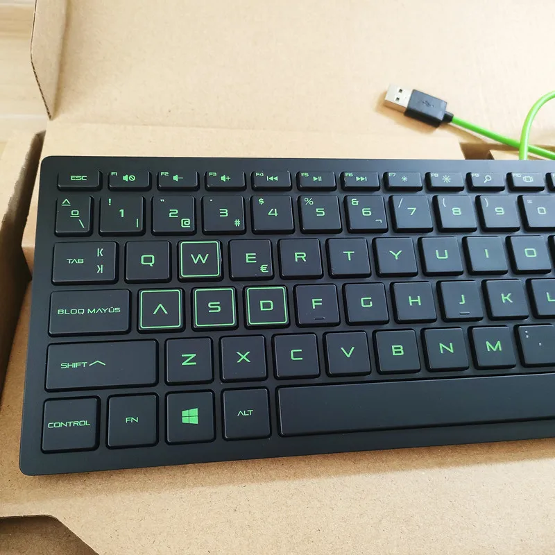 Spanish layout USB wired keybo - مراجعة Home Office Layout وسعره