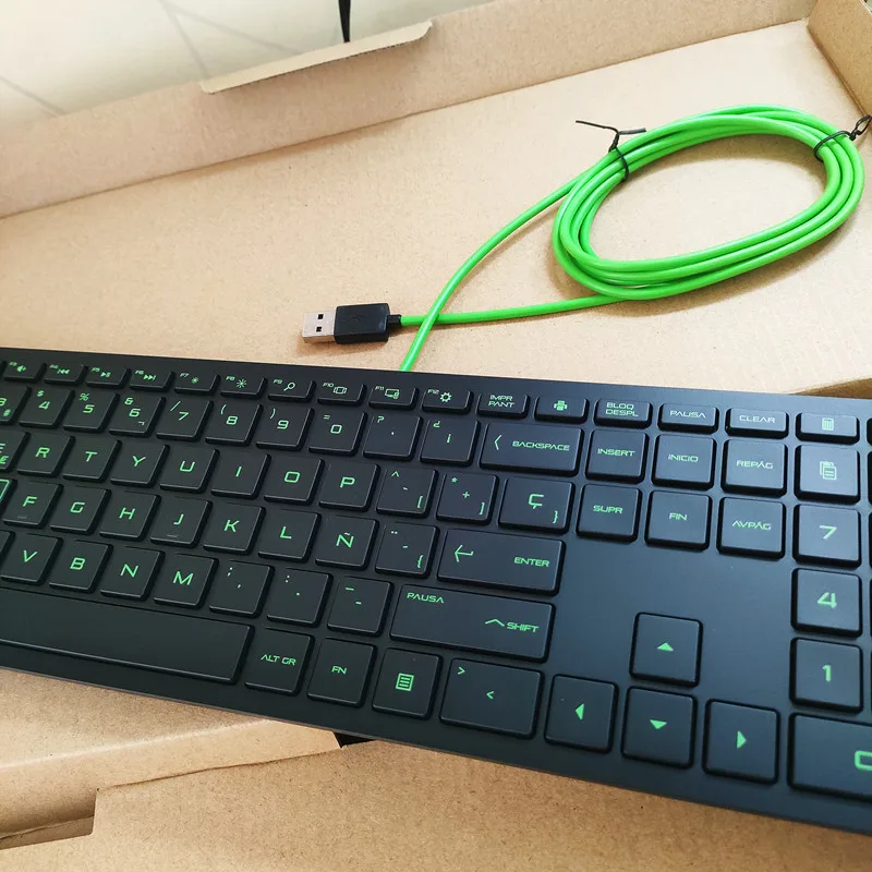 Spanish layout USB wired keybo - مراجعة Home Office Layout وسعره