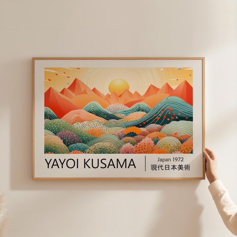 1pc Yayoi Kusama Abstract Land - مراجعة Home Office Youtube وسعره