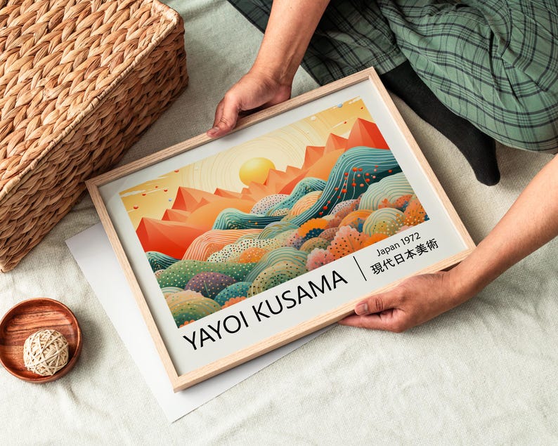 1pc Yayoi Kusama Abstract Land - مراجعة Home Office Youtube وسعره