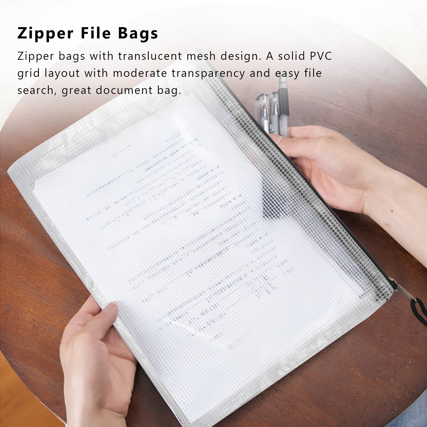 AU61-20Pcs B5 Zipper Document  - مراجعة Home Office Bagas وسعره
