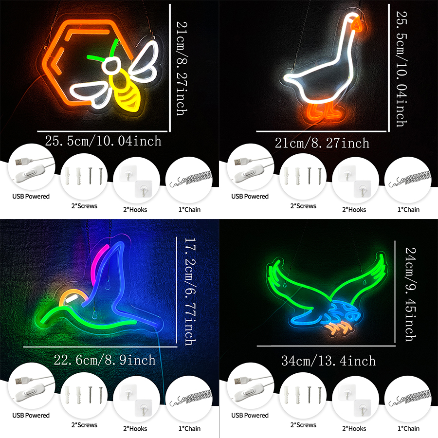Animal Led Neon Sign, Cartoon  - مراجعة Home Office Icon وسعره