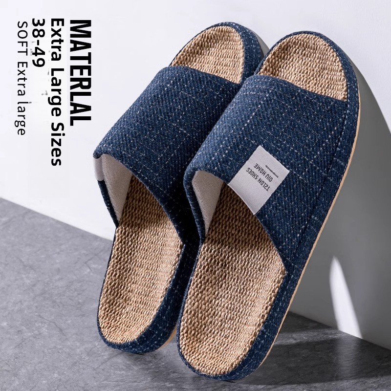 Large Size Linen Slippers for  - مراجعة Home Office 2024 وسعره