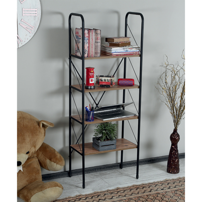 custom.Modern Industrial Metal - مراجعة Home Office With Bookshelves وسعره