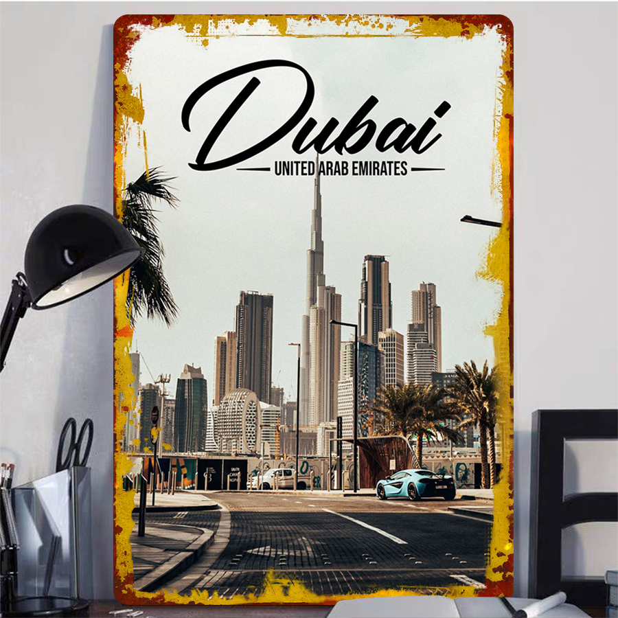 Dubai Skyline Metal Wall Art U - مراجعة Home Office Dubai وسعره