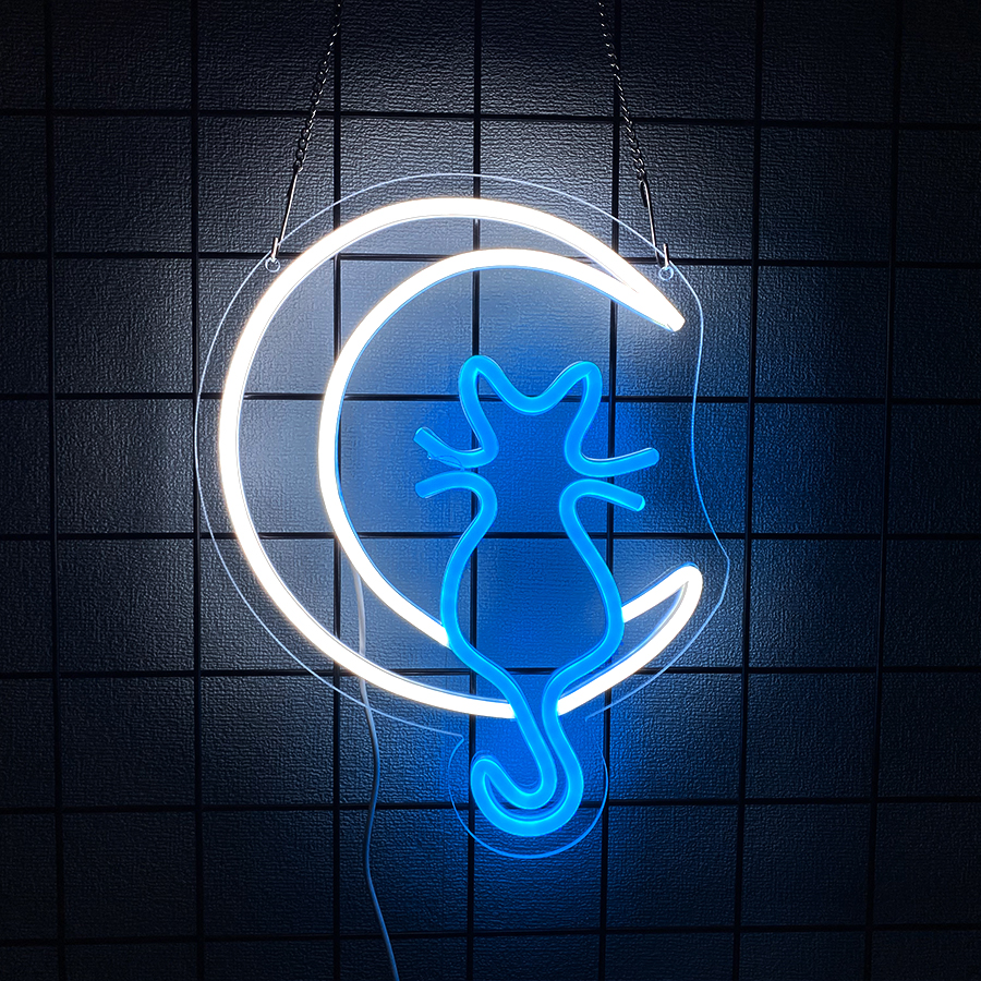 Animation Neon Sign, Moon And  - مراجعة Home Office Icon وسعره