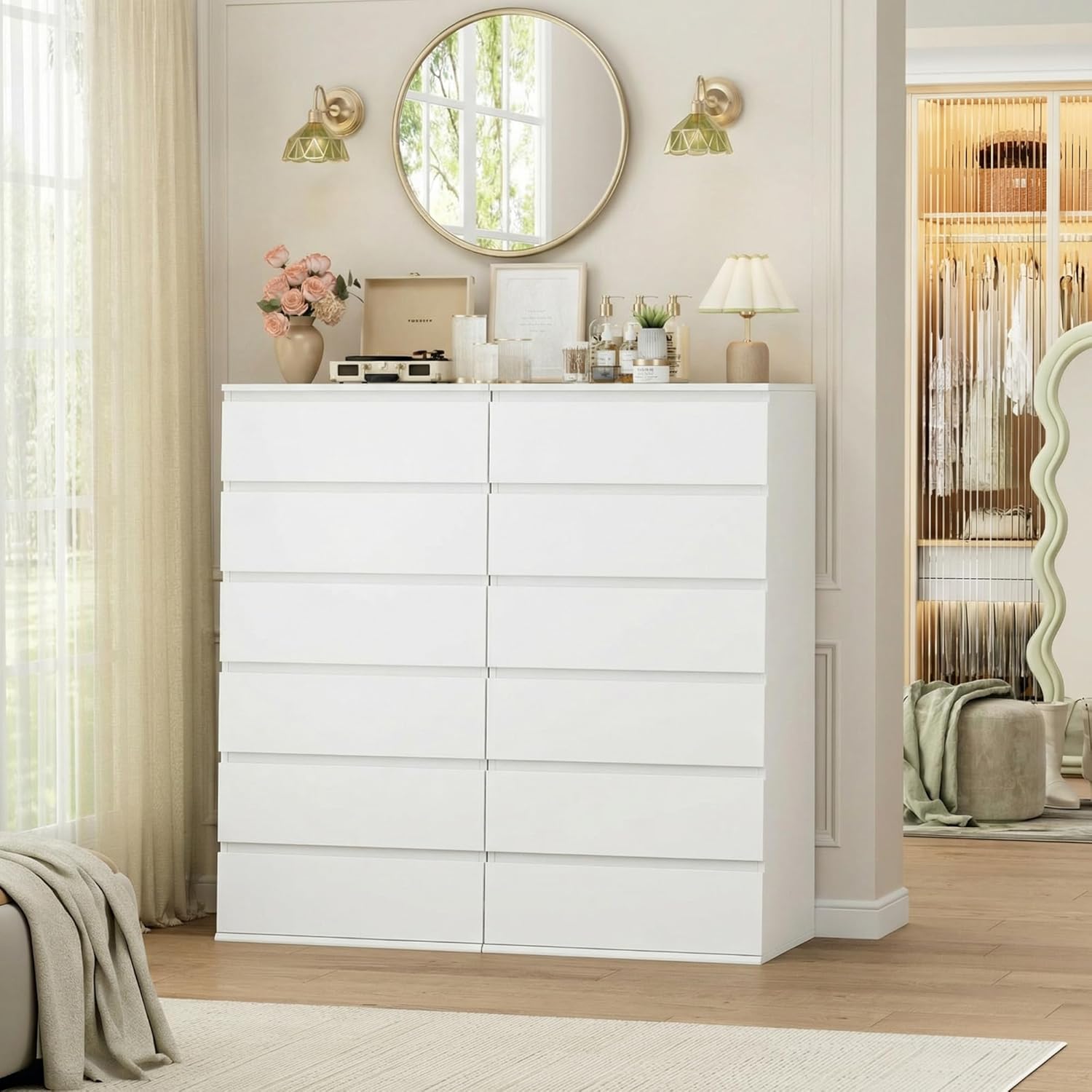 Modern Tall White Wooden Dress - مراجعة Home Office Design وسعره