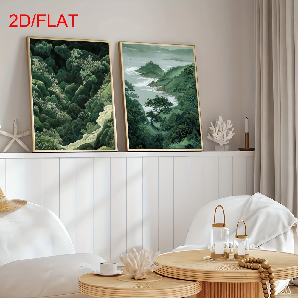 2pcs Modern Green Forest Mount - مراجعة Home Office Youtube وسعره