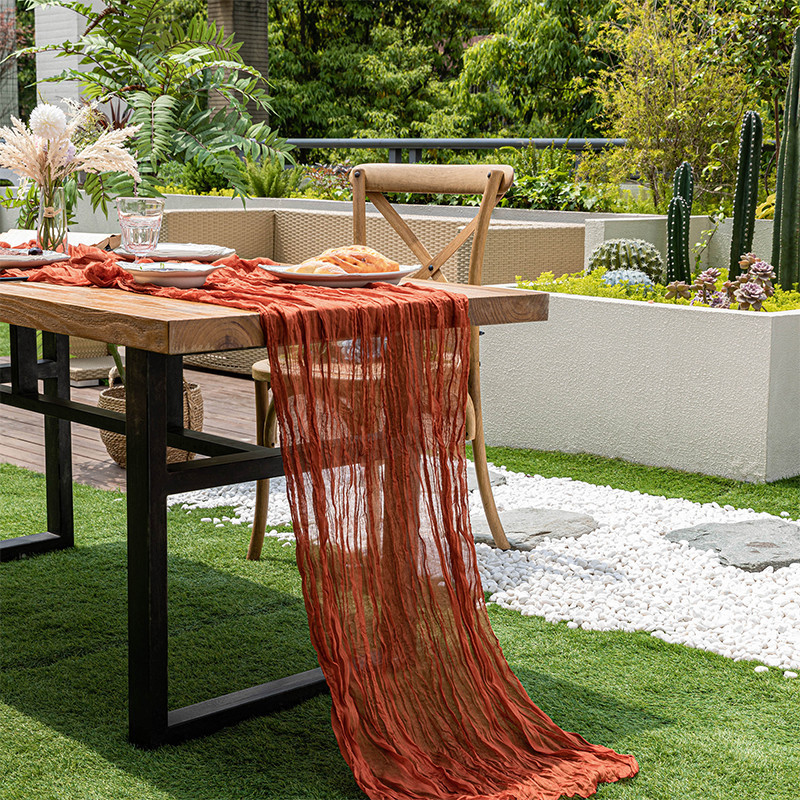 Bali gauze crinkled table runn - مراجعة Home Office Bali وسعره