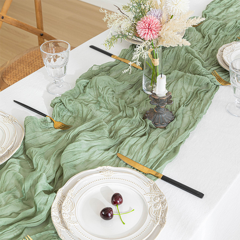 Bali gauze crinkled table runn - مراجعة Home Office Bali وسعره