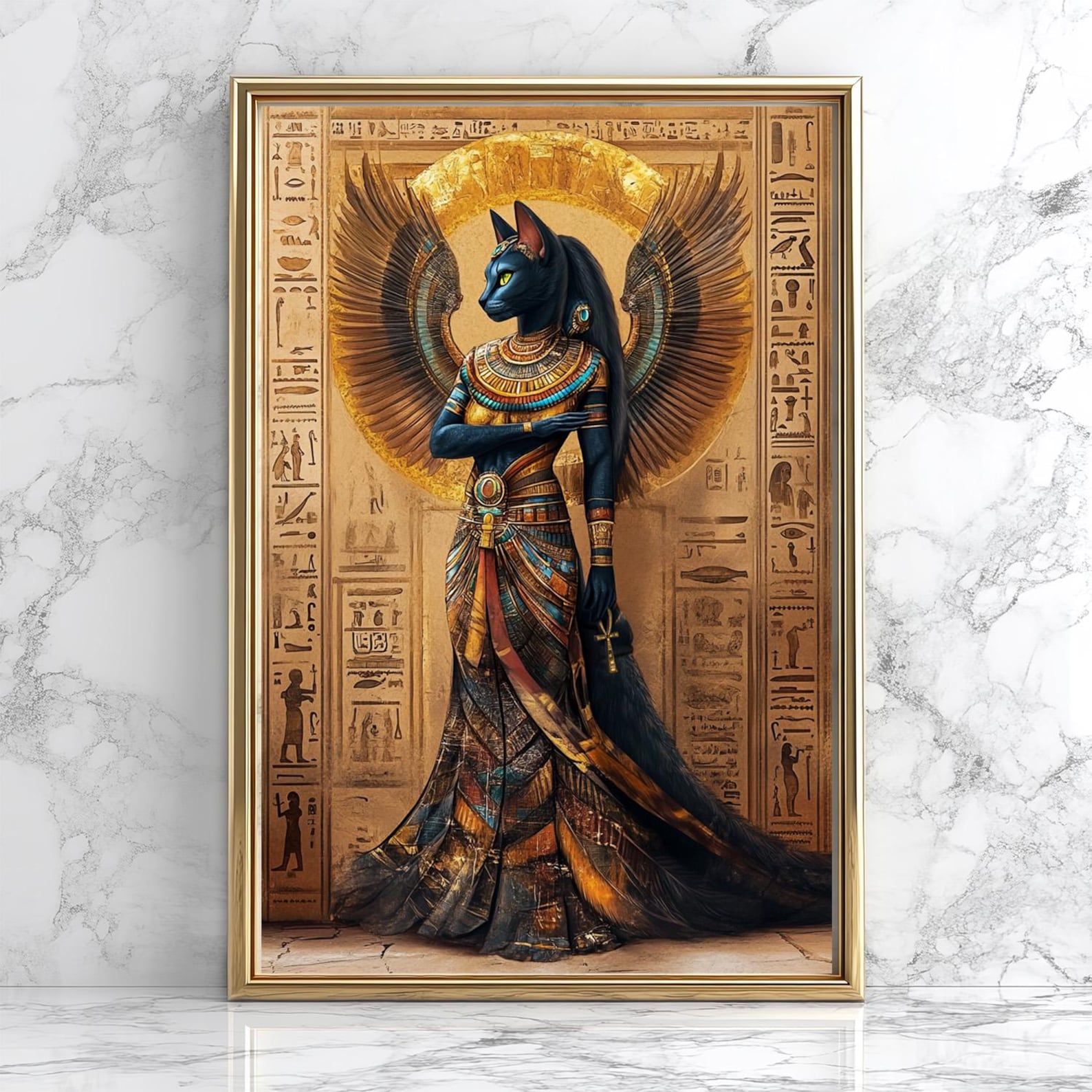 1pc Retro Abstract Goddess Bas - مراجعة Home Office Youtube وسعره
