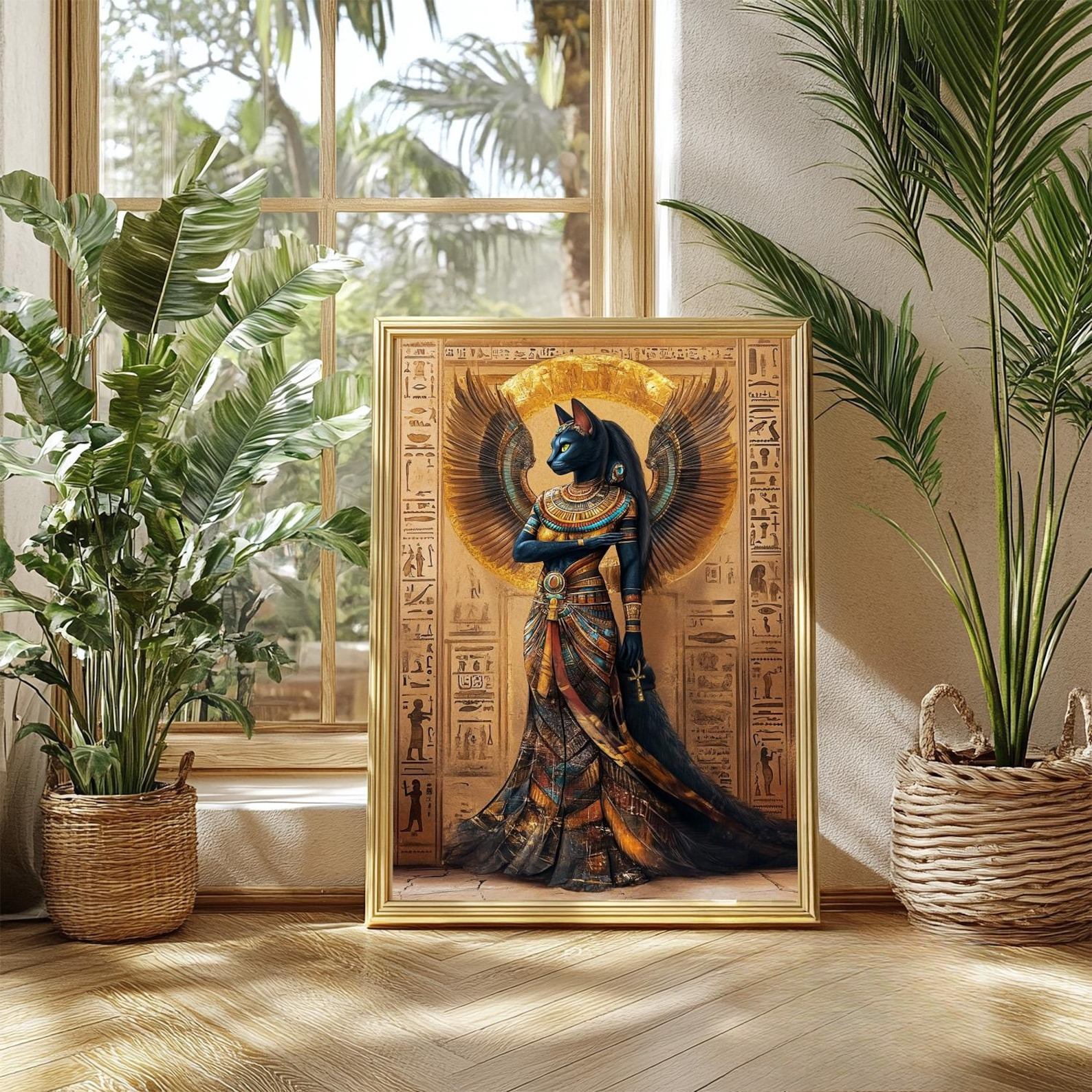 1pc Retro Abstract Goddess Bas - مراجعة Home Office Youtube وسعره
