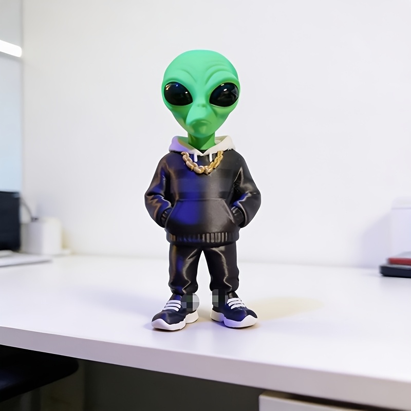 1 Piece Green Alien Figure wit - مراجعة Home Office With Bookshelves وسعره