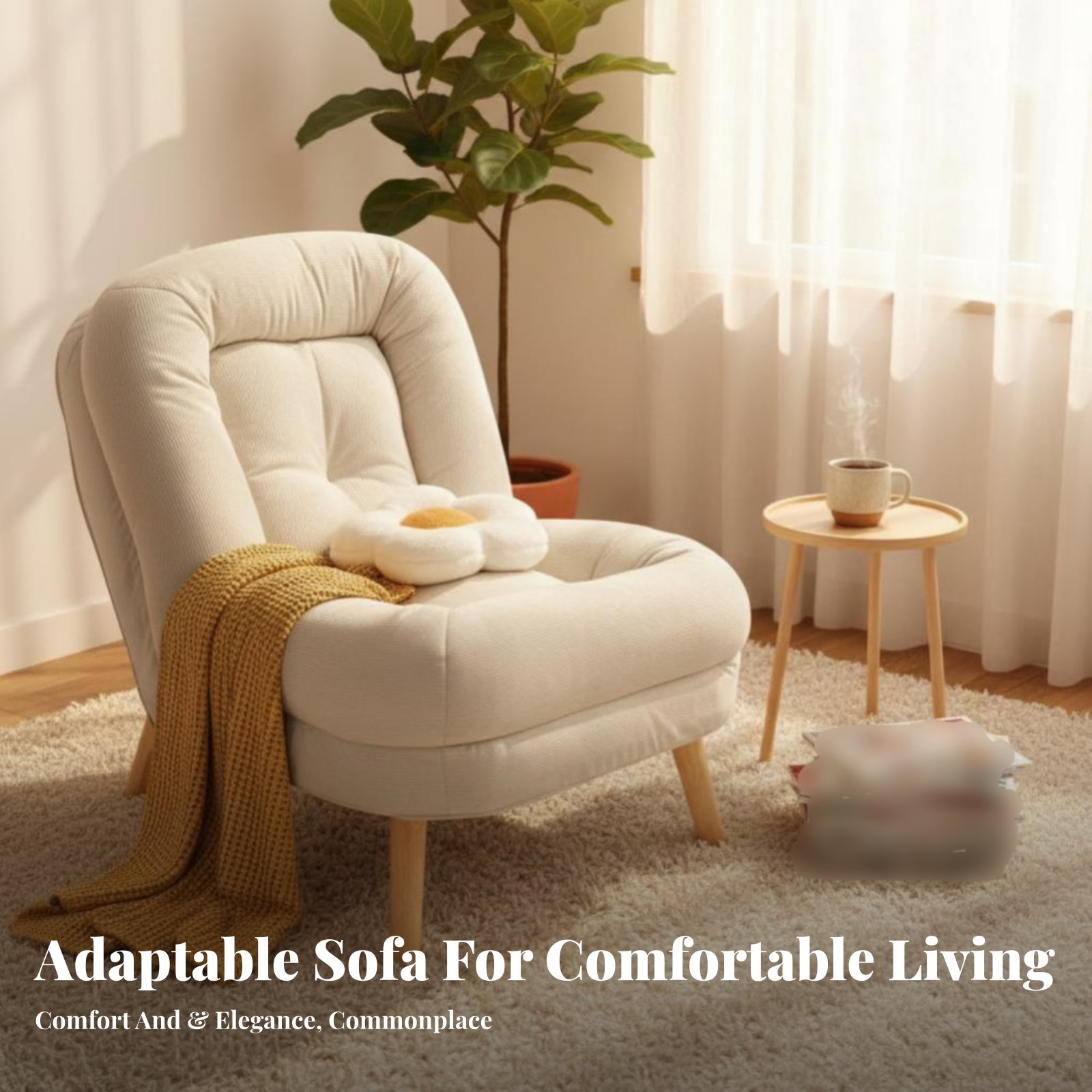 Plush Cocoon Chair Soft and Co - مراجعة Home Office With Sofa وسعره