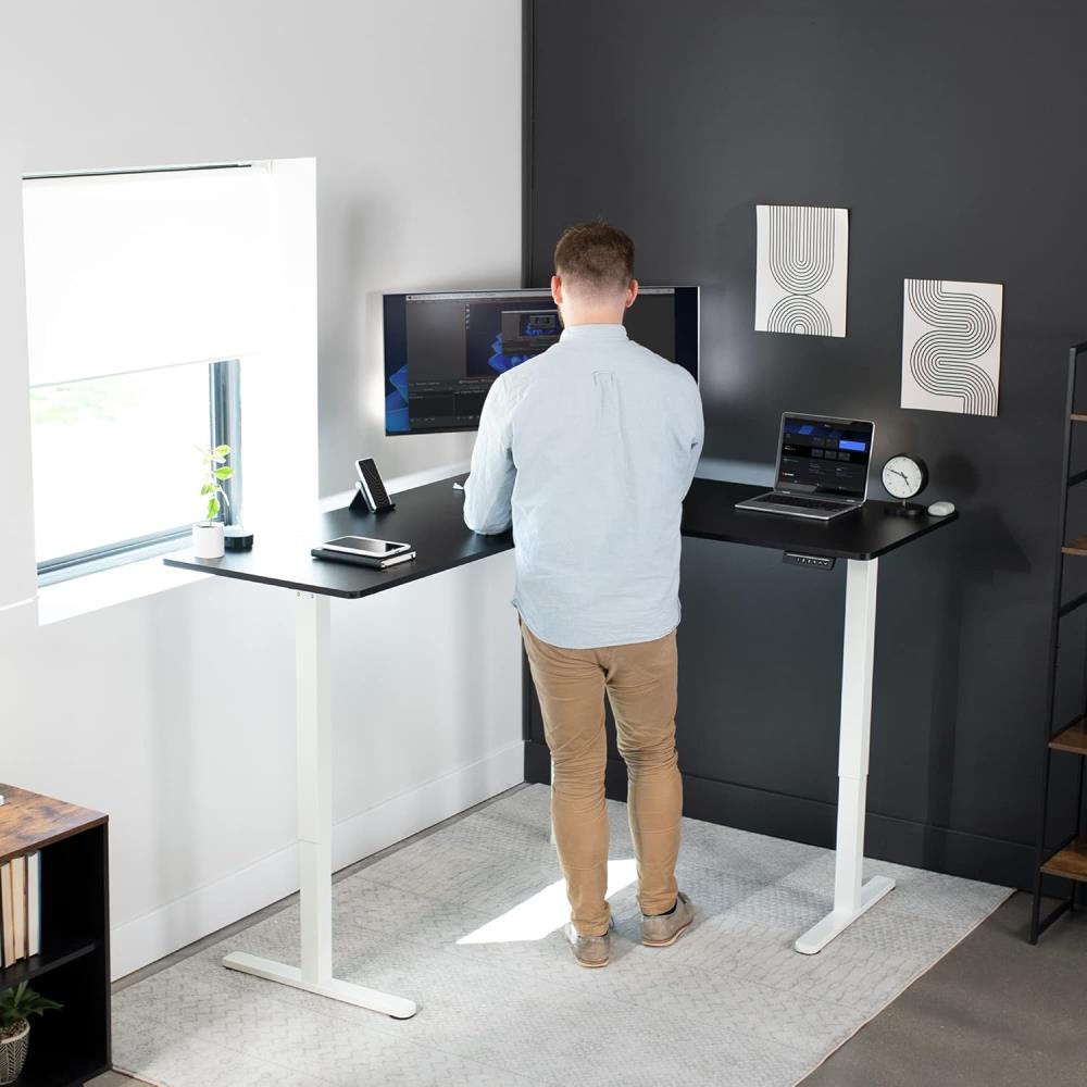 VIVO Corner Standing Desk, 63  - مراجعة Home Office Vivo وسعره