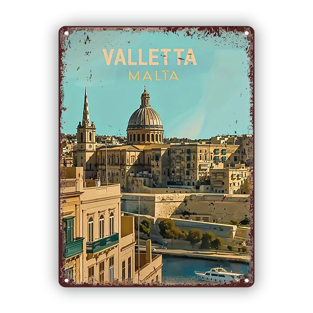 Valletta Malta Cityscape Vinta - مراجعة Home Office Icon وسعره