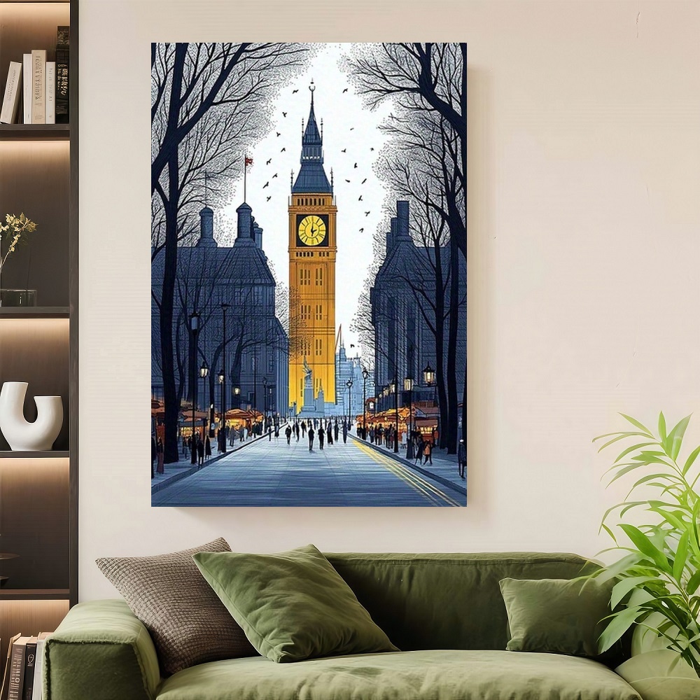 Framed London Streetscape Canv - مراجعة Home Office Icon وسعره