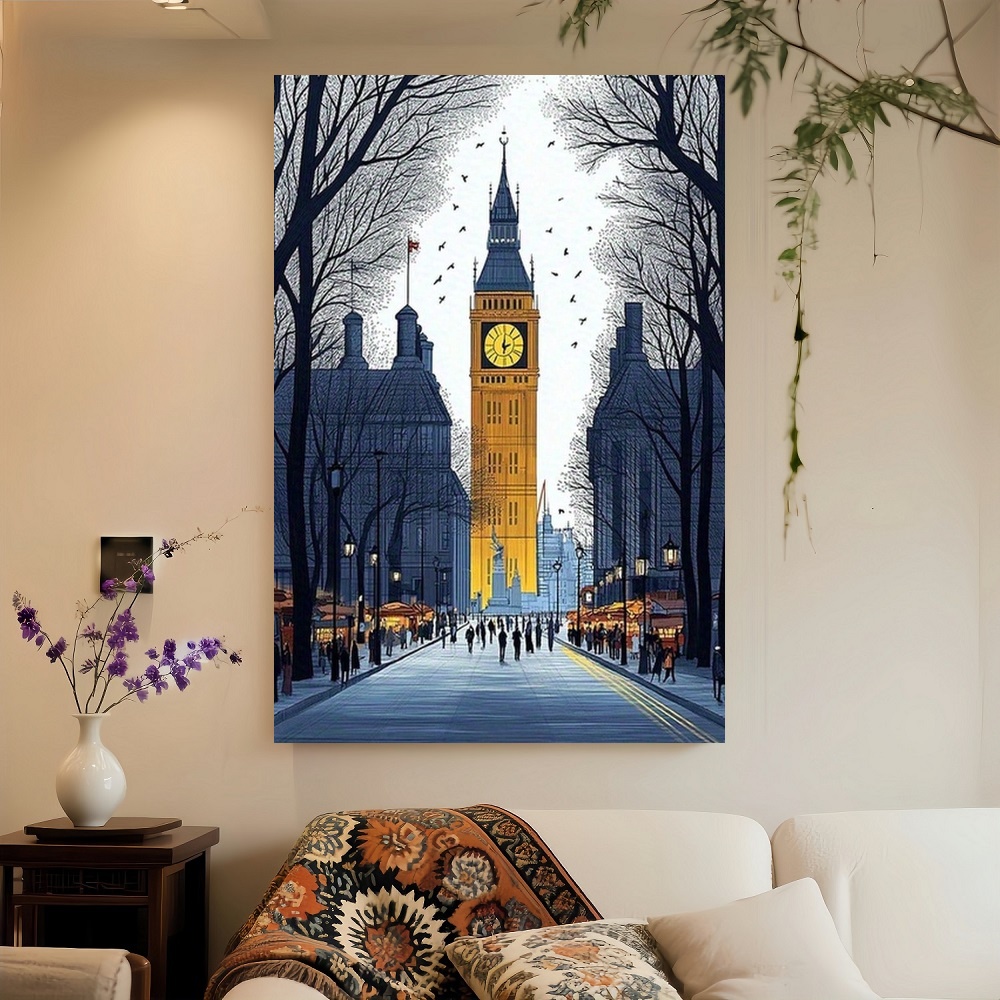 Framed London Streetscape Canv - مراجعة Home Office Icon وسعره